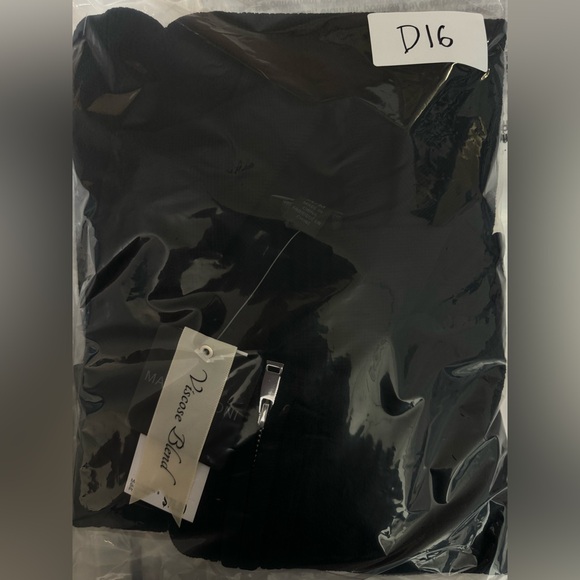 Magaschoni Man Quarter Zip Black Medium Short Sleeve Sweater Polo Top Shirt NWT - Picture 15 of 15